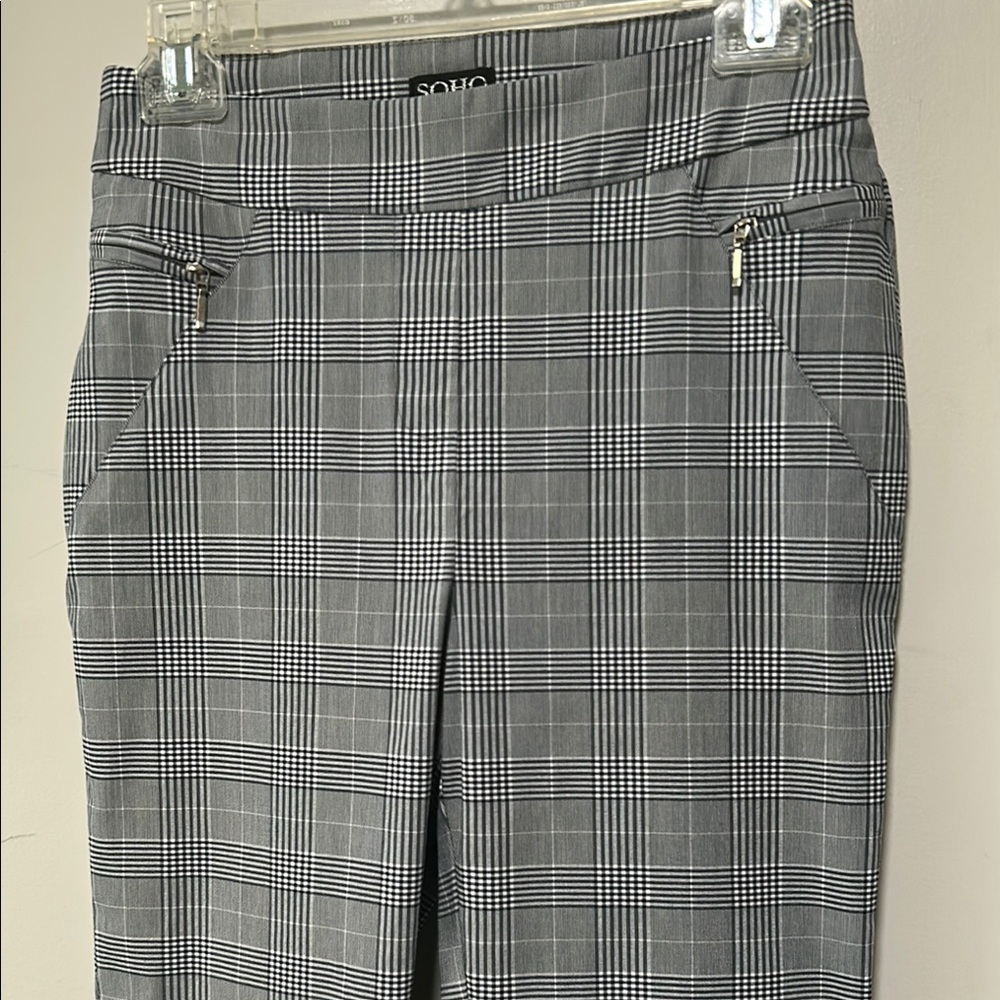 Soho Charcoal Checkered Trousers